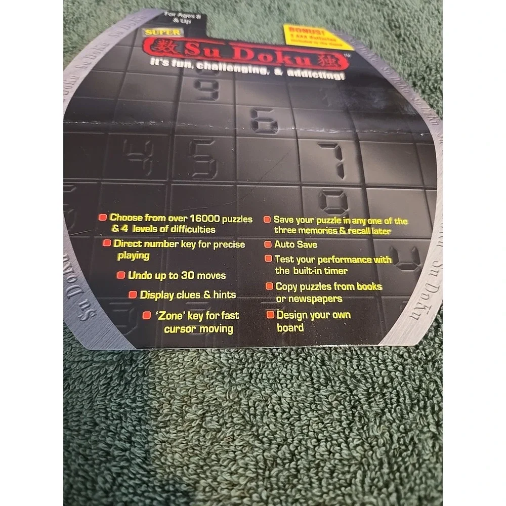 SUDOKU‎ Electric Travel Game Maximo Handheld Tested Works